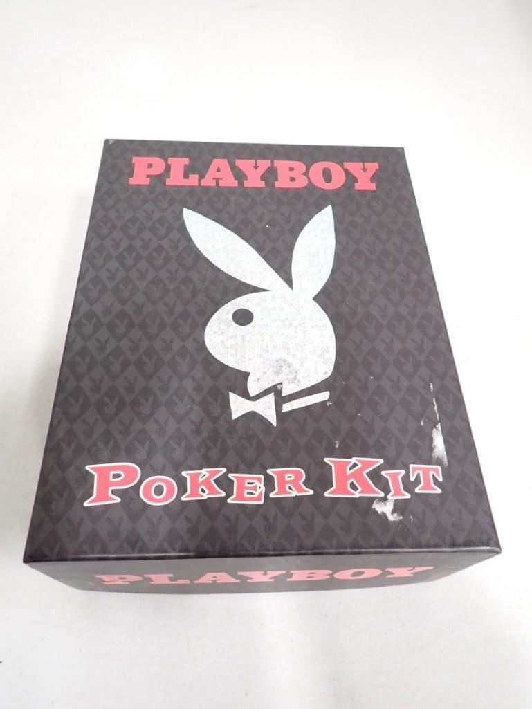 Playboy Poker Kit including chips, cards, Playboy Guide to Playing Poker at Home (1 of 3)