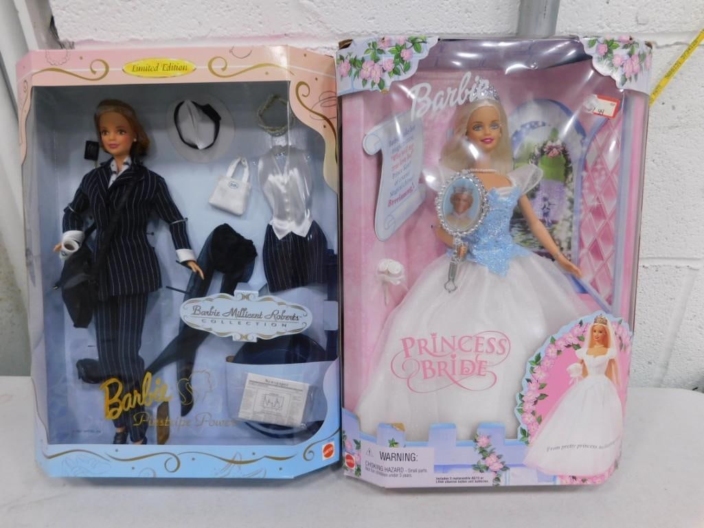 2 Barbies incl Princess Bride Barbie and Barbie Pinstripes Power Both New in Box (1 of 4)