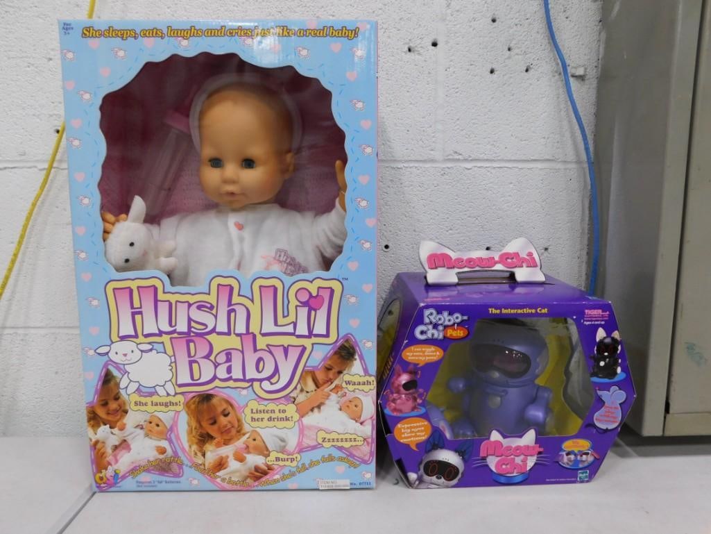 Hush Lil Baby Doll and Robo Chi Pets Interactive Cats Meow-Chi Both New in Box (1 of 4)