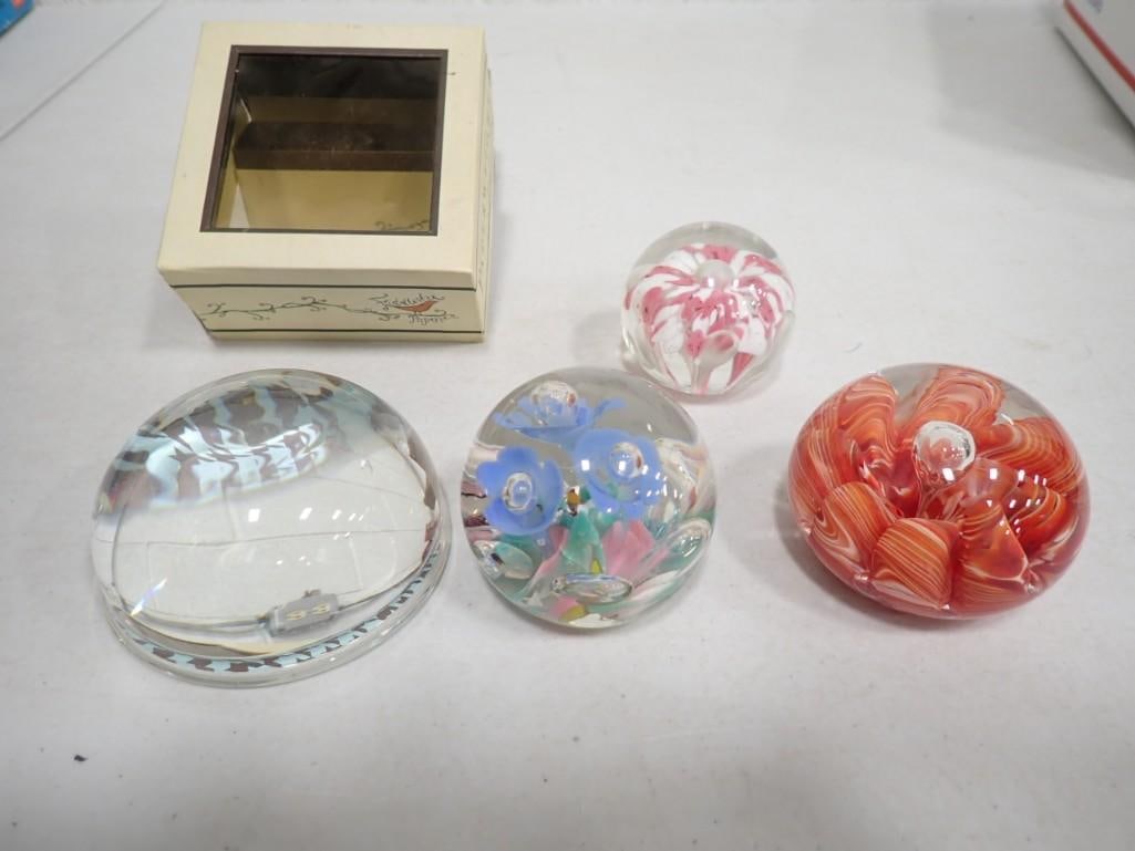 1 Joe St Clair Paperweight Plus 3 Other Paperweights (1 of 3)