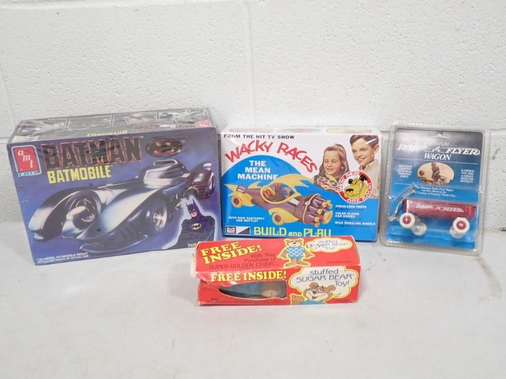 Toys and Model Kits incl Stuffed Sugar Bear Toy, Sealed Wacky Races The Mean Machine Model Kit, (1 of 8)