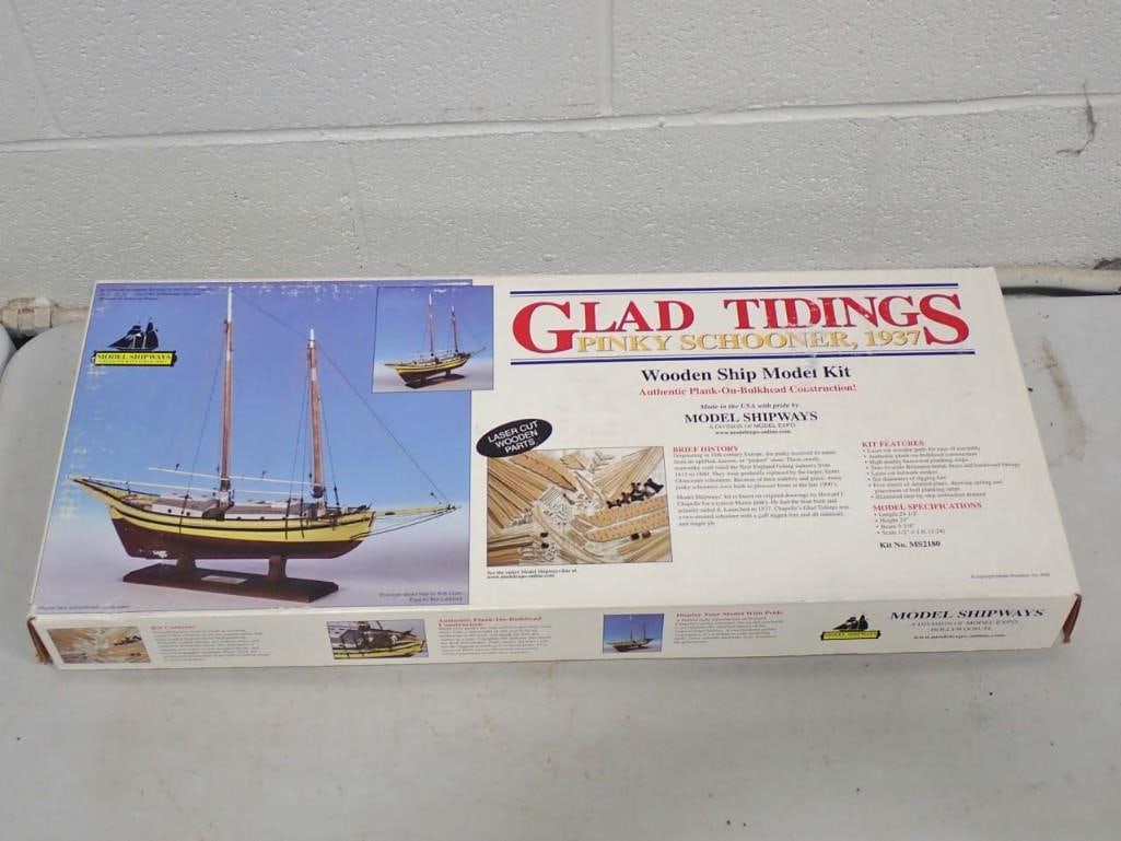 Glad Tidings Pinky Schooner, 1937 Wooden Ship Model Kit (1 of 8)