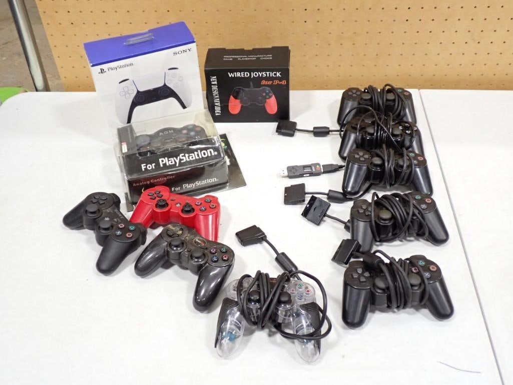 Video Game Controller Lot including Sony PlayStation 2 assorted, some with boxes (1 of 10)