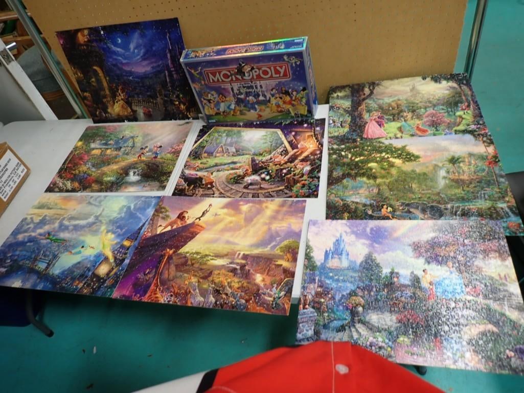 Disney Edition Monopoly Game and Puzzles Glued and Ready for Hanging (1 of 8)