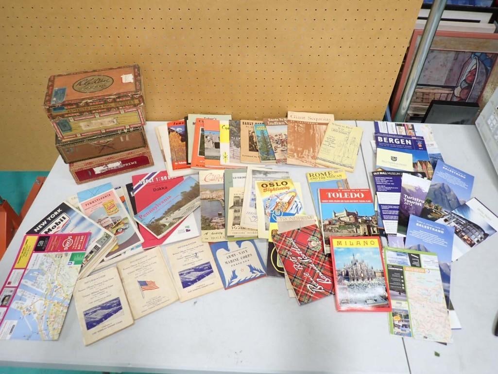 Vintage Ephemera incl Maps, Cigar Boxes, Etc (1 of 11)