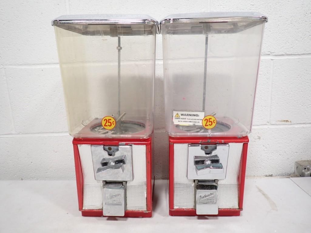 2 Vintage Gumball Machines Red Bases Both Northwestern (1 of 7)