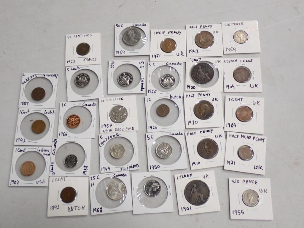 Lot of 30 World Coins ranging from 1885 -1971 (1 of 9)