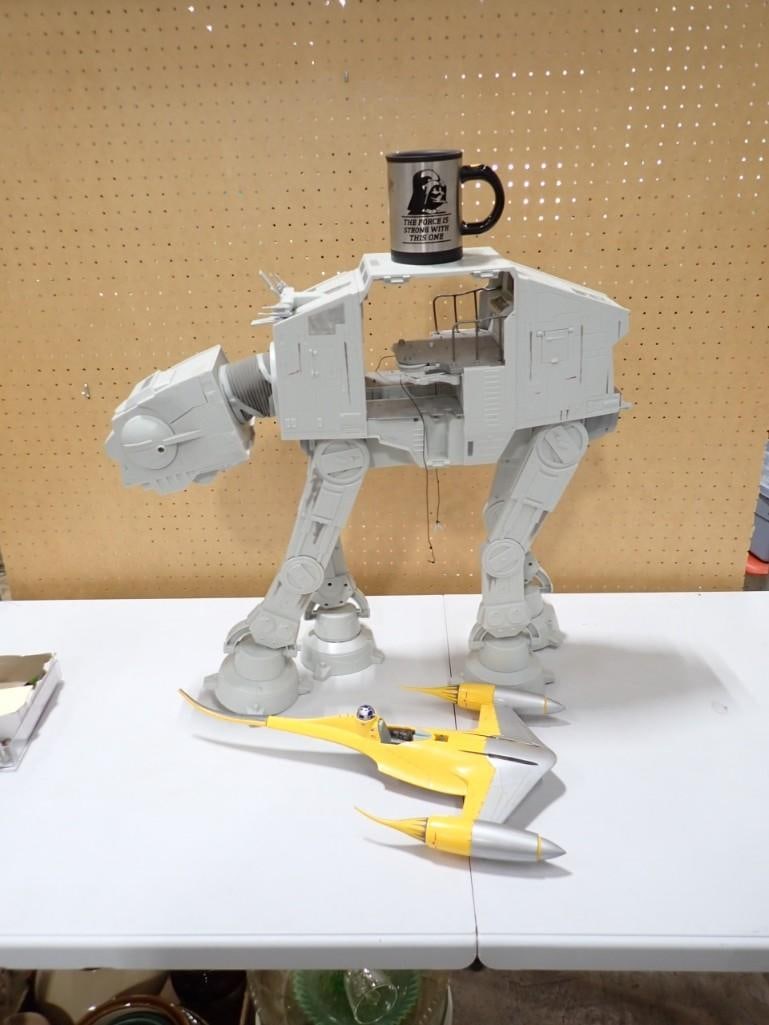 Star Wars Lot including Large At-At Walker, Darth Vader Mug, Naboo Fighter (1 of 7)