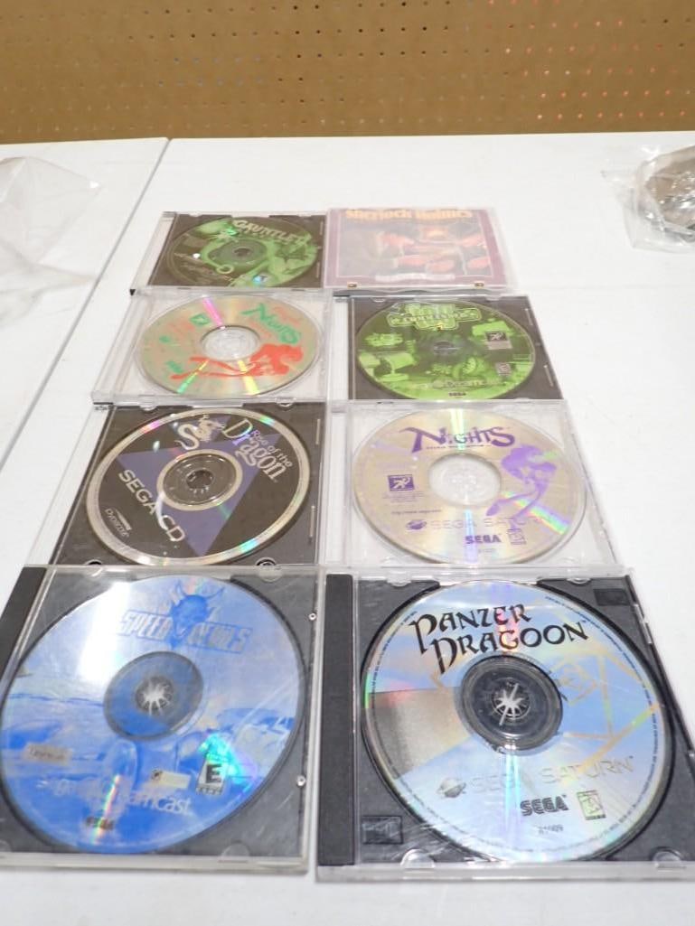 Video Game Lot including Sega Saturn, Sega CD - Rise of the Dragon, Panzer Dragoon, Gauntlet, Sherlo (1 of 5)