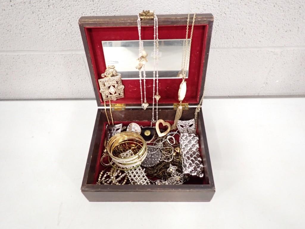 Costume Jewelry in a Jewelry Box: Costume Jewelry in a Jewelry Box
