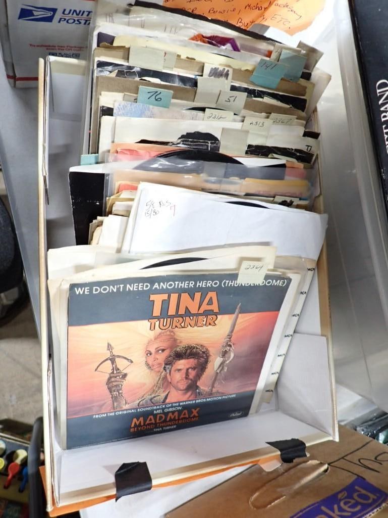 Over 50 45 RPM Vinyl Records incl Metallica, Prince, Tina Turner, McCartney, Moody Blues, (1 of 8)