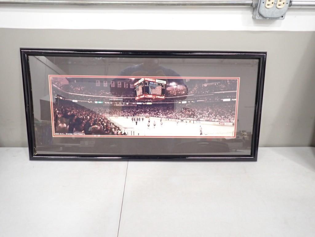 Chicago Blackhawks 1990 NHL Stanley Cup Playoffs Chicago Stadium Panoramic Framed Picture (1 of 6)