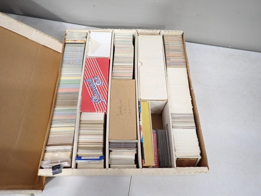 Large Flat full of assorted sports cards and a Harry Caray Holy Cow Book (1 of 7)