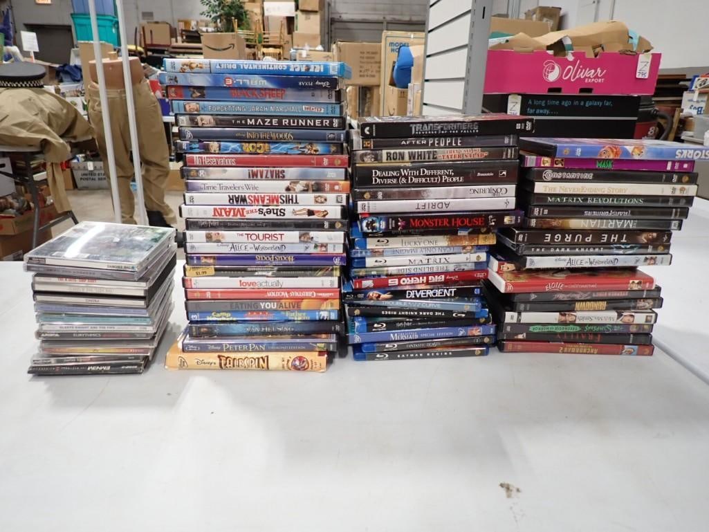 Lot of DVDs and Blu Ray Discs and CDs (1 of 5)