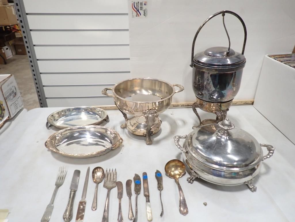 Silver Plate / Servingware flatware / metal lot (1 of 20)