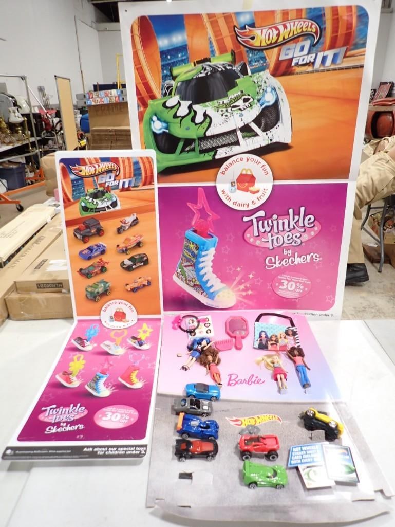 McDonald's Happy Meal Store Displays - Hot Wheels Go For it, Twinkle Toes by Sketchers, Barbie, etc.: McDonald's Happy Meal Store Displays - Hot Wheels Go For it, Twinkle Toes by Sketchers, Barbie, etc.