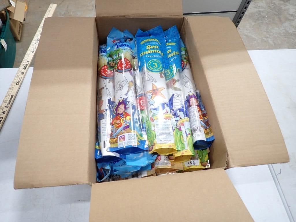 Lot of New in Package Coloring Tablecloths for Party Favors: Lot of New in Package Coloring Tablecloths for Party Favors