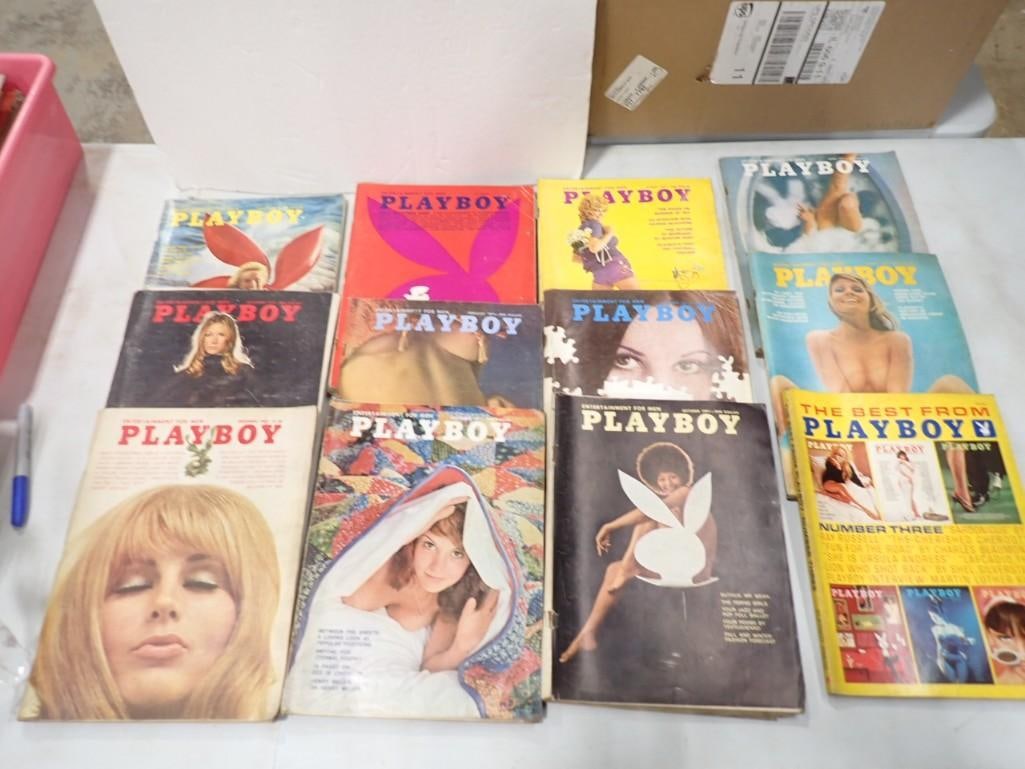 Lot of Vintage Playboy Magazines including 1970's (1 of 10)