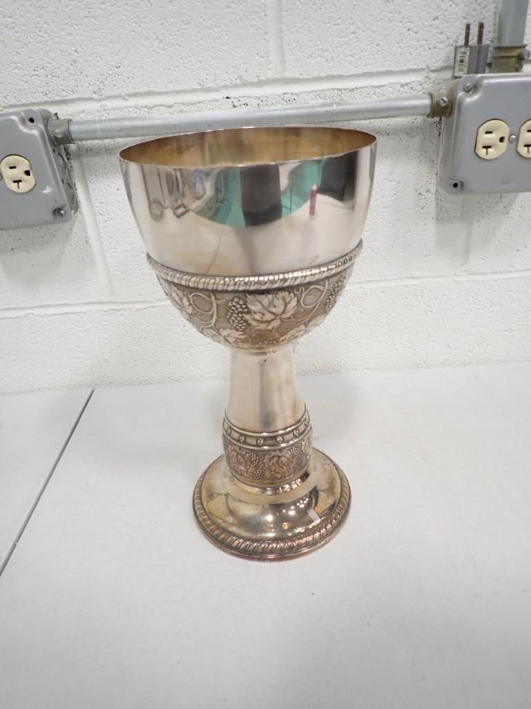 WMF Chalice or Goblet Silverplate, Huge 6.25" x 12": WMF Chalice or Goblet Silverplate or Silver Plated, Huge 6.25" x 12"
