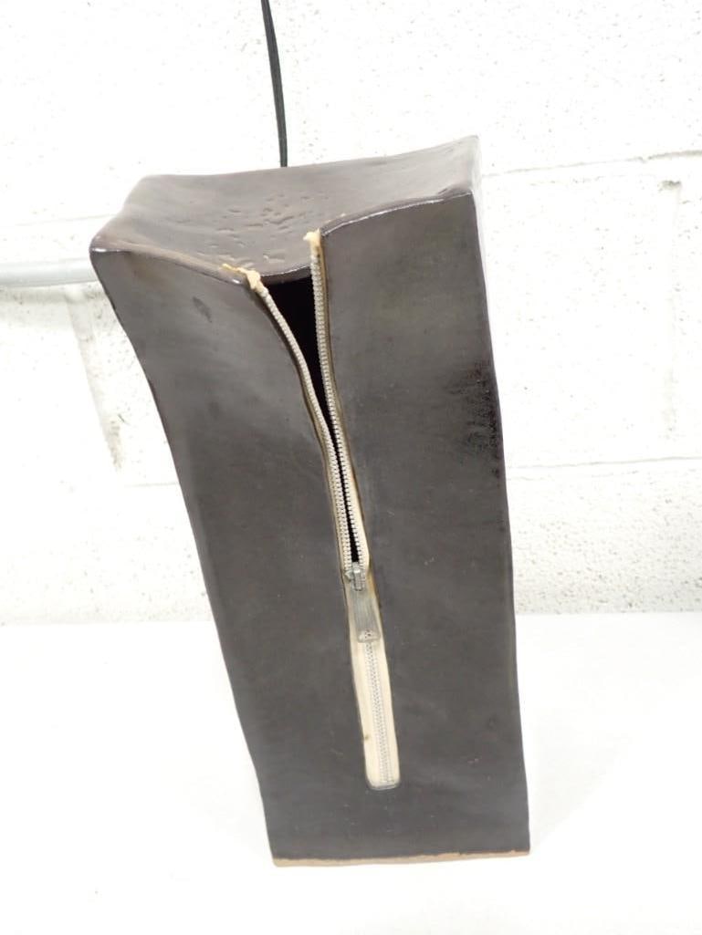 Ceramic Sculpture in the Style of Diane Lewy , Signed 6" x 5" x15": Ceramic Sculpture in the Style of Diane Lewy , Signed 6" x 5" x15" Condition: has a hairline crack