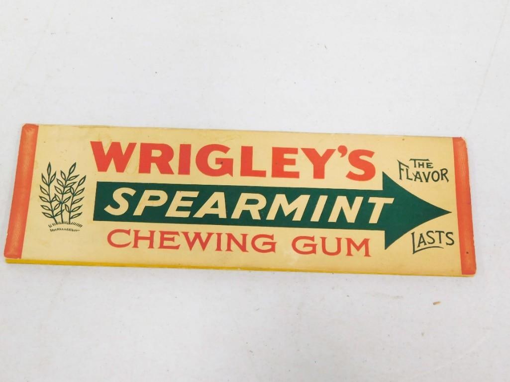 Wrigley's Spearmint Gum Advertising Display 3" x 9" (1 of 4)
