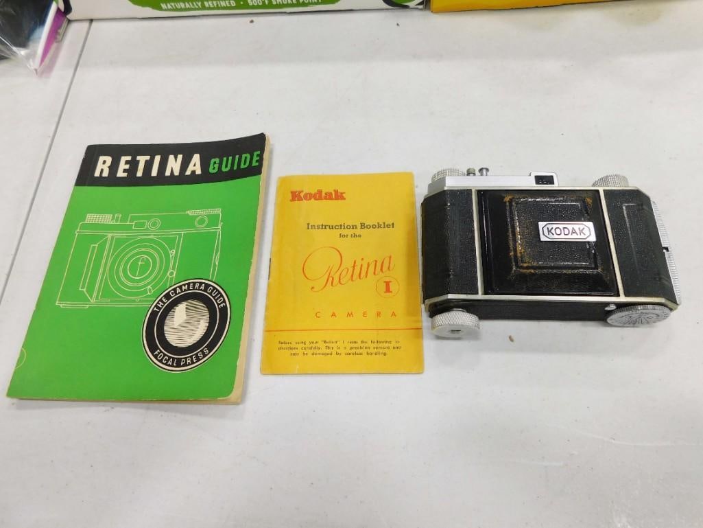 Kodak Retina I Camera: Kodak Retina I Camera with paperwork, untested
