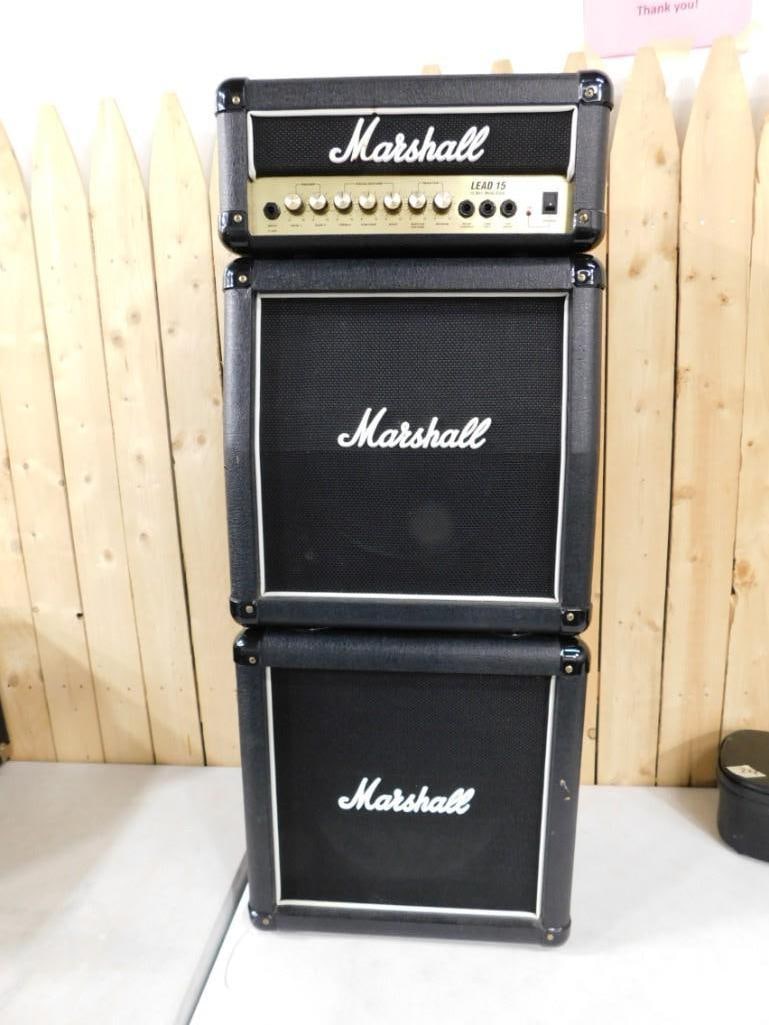 Marshall Stack incl Marshall Lead G15MS Micro Stack Amp and 2 Marshall Monitor Speakers (1 of 9)