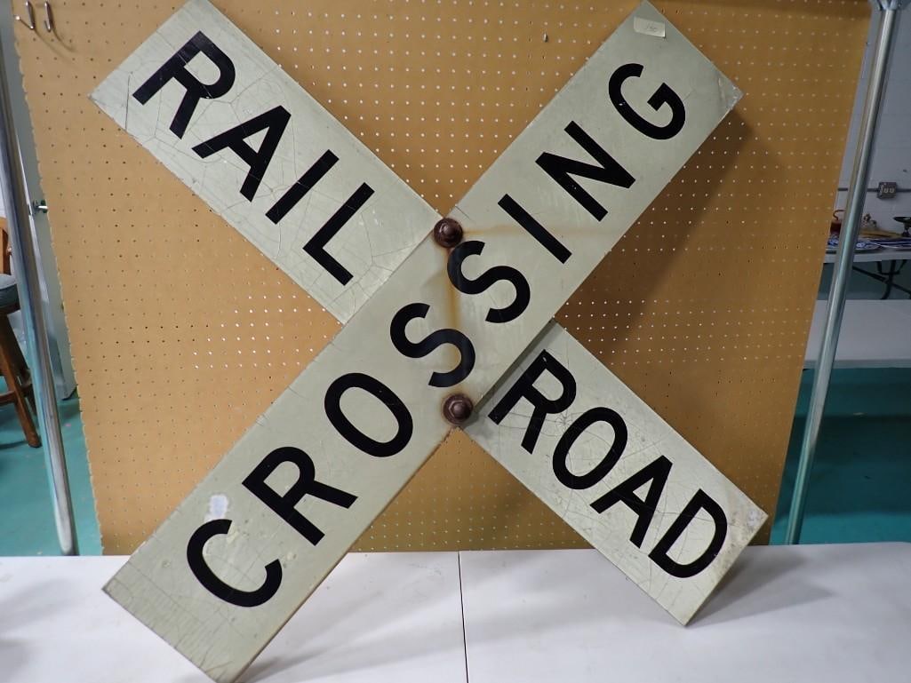 Authentic Railroad Crossing Sign 40" x 40" (1 of 5)