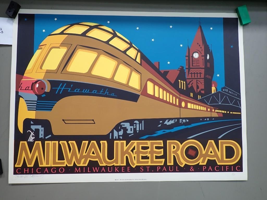 Chicago Northwestern Hiawatha Poster McCarthy Train Signed & Numbered 20" x 30" (1 of 5)