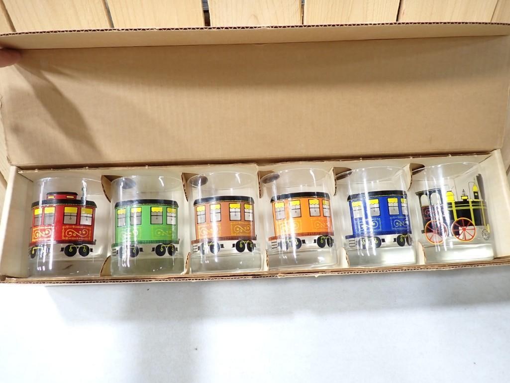 NOS Cora Train Drinking Glasses Set of 6 (1 of 9)