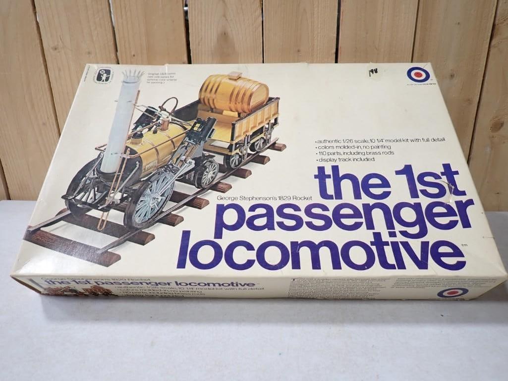 George Stephenson's 1829 Rocker the 1st Passenger Locomotive Model Kit: George Stephenson's 1829 Rocker the 1st Passenger Locomotive Model Kit . Includes every thing shown in the pictures