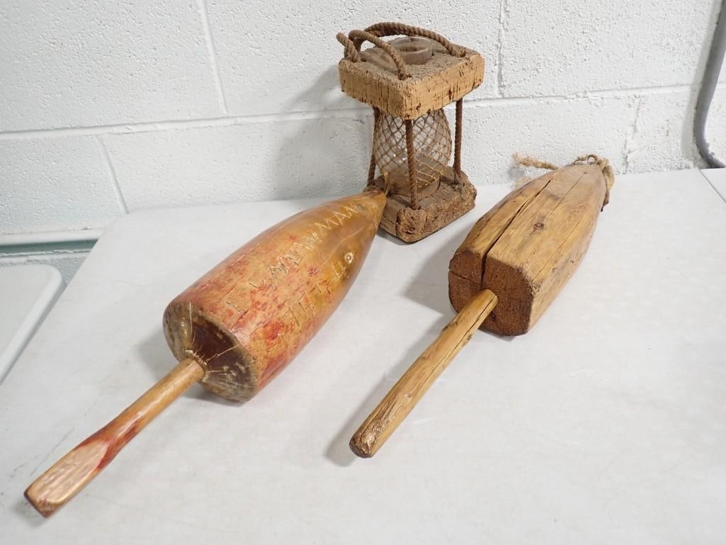 2 Lobster Trap Buoys and Cork Lantern (1 of 9)