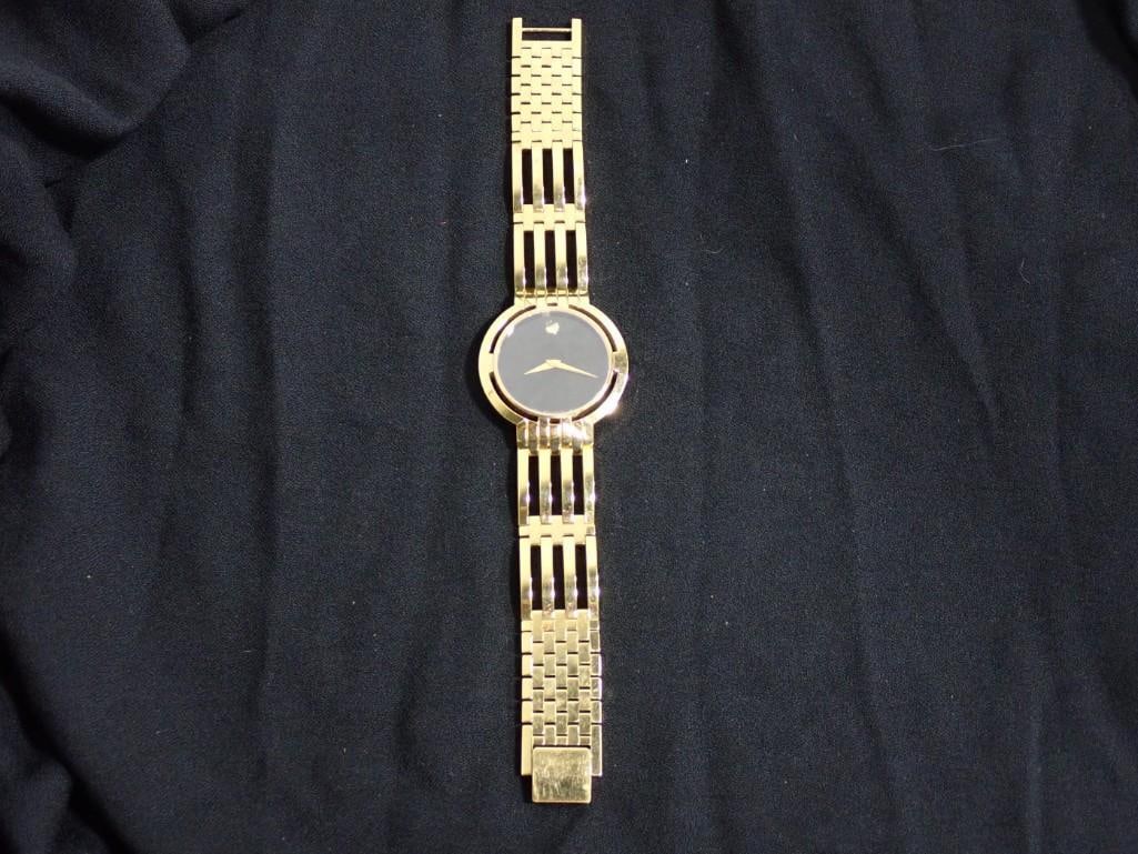 Men's Movado Gold Tone Watch 36mm Works: Men's Movado Gold Tone Watch 36mm Working Condition