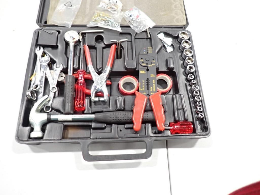 Tool Set Case full of tools including Sockets, wire strippers, wrenches etc. (1 of 3)