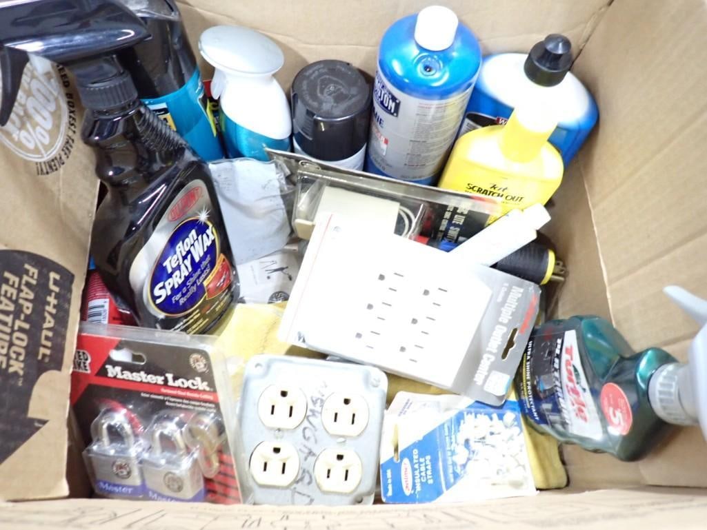 Hardware Lot, etc. including Master Lock, Propane, Electrical Outlets, Cleaners, etc. (1 of 3)