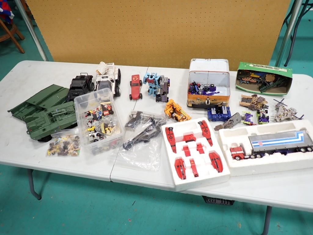 Transformer Toys, GI Joe, etc. Toy Lot including Optimus Prime, Megatron, accessories (1 of 15)