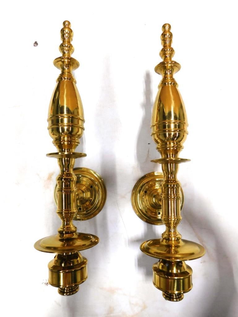 2 Maitland Smith Brass Wall Sconces Candle Holders (1 of 6)