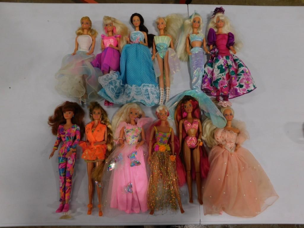 12 Vtg 1980-90s Barbie Big Hair Dolls Lot (1 of 6)