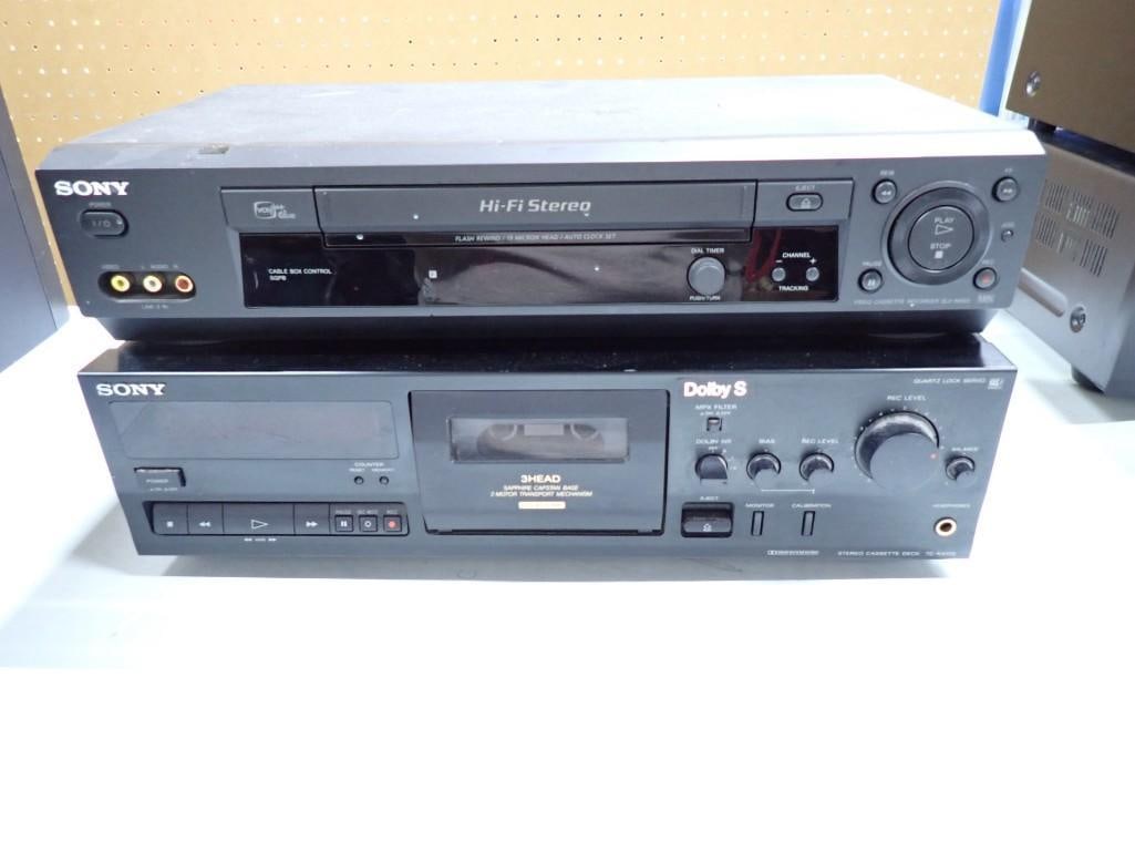 Sony Hi-Fi Stereo VCR and 3 Head Dolby S Component Cassette Player (1 of 2)