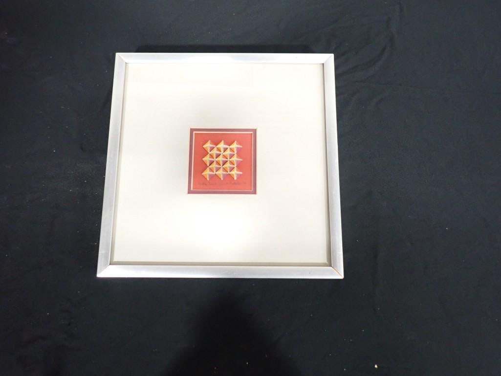 Ann Youkeles "Little Jewel" Serigraph Collage Signed and Numbered 6/100 Measures 12" x 12" (1 of 4)