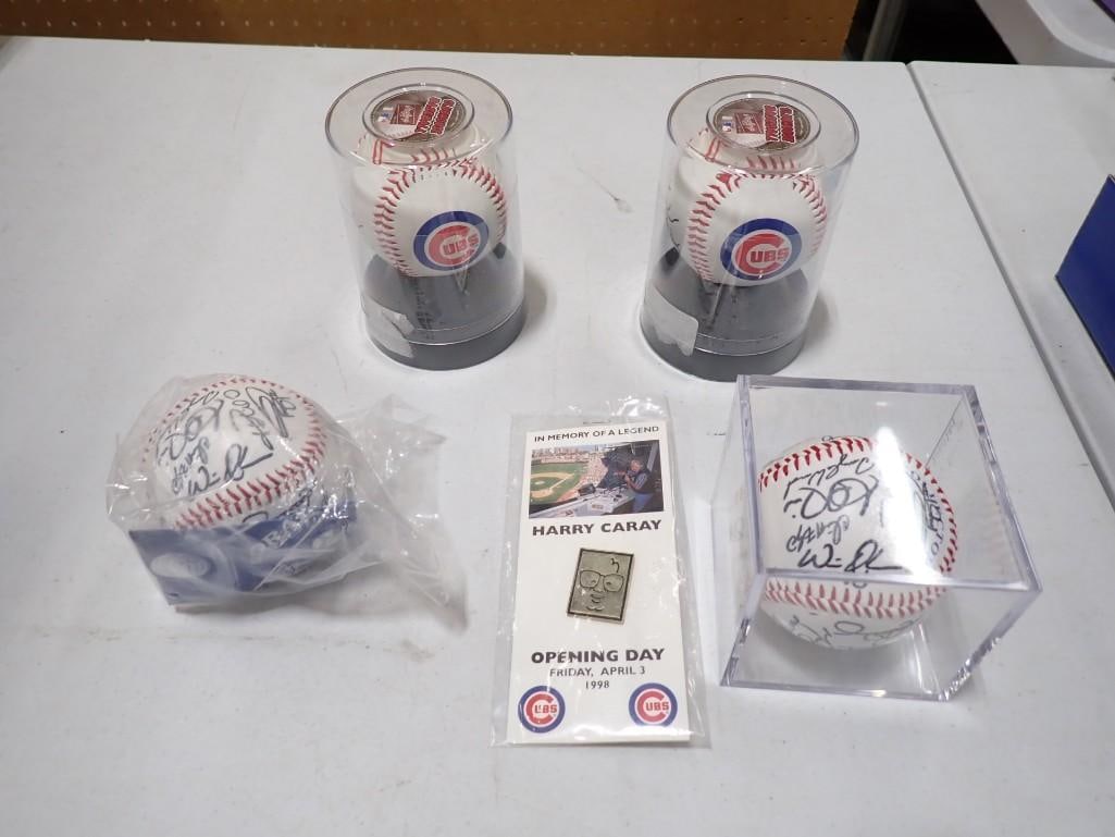 4 Baseballs incl 2 Rawlings Clubhouse Baseballs, 1 Autoball, 1 Collectors (1 of 10)