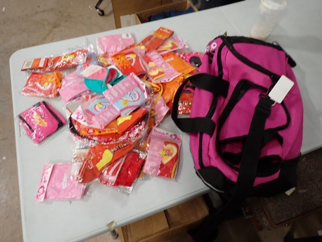 Duffle Bag with Mostly New in Package Kids Socks incl Hot Tamales Socks, (1 of 12)