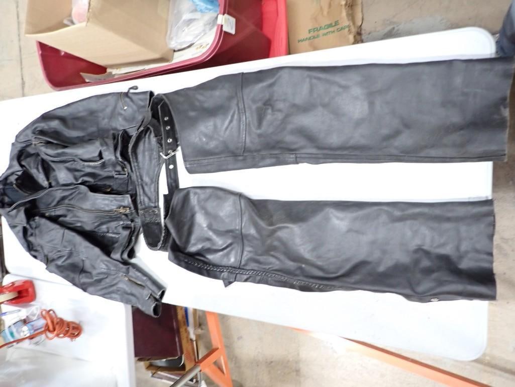 Black Leather Jacket and Chaps (1 of 15)