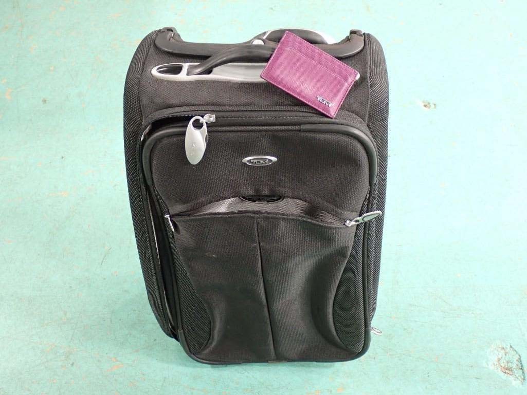 Two Pieces of Tumi incl One Nylon Roller Suitcase with Tumi Lock and a Tumi Purple Leather Slim Card (1 of 13)