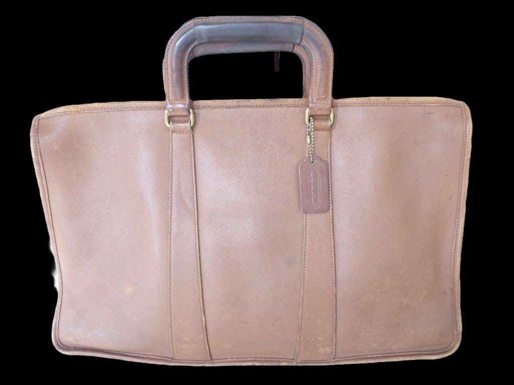 Coach Brown Leather Portfolio Briefcase / Computer Bag (1 of 6)