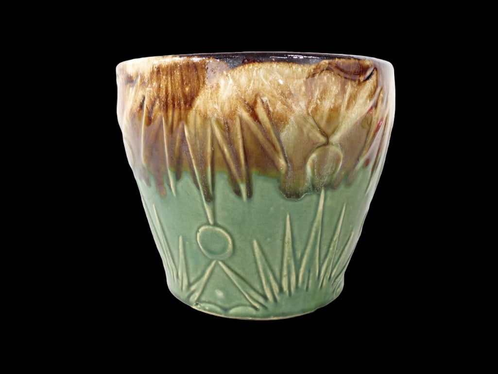 A Robinson Ransbottom Pottery "Sun and Moon" Glazed Ceramic Pot / Jardiniere (1 of 7)