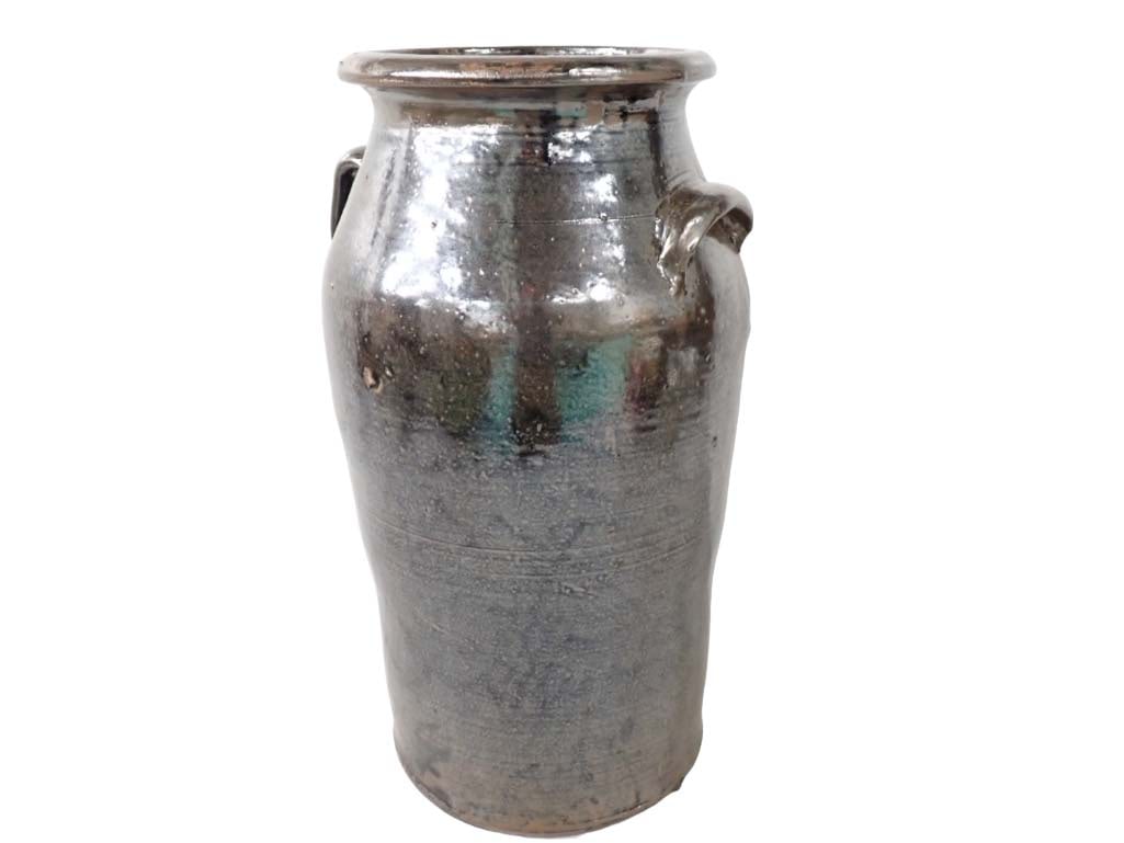 A Brown Glazed Stoneware Butter Churn: A Brown Glazed Stoneware Butter Churn