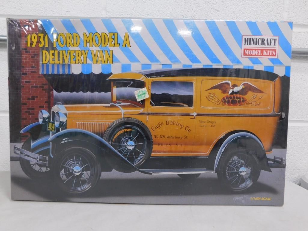 1931 Ford Model A Delivery Van Minicraft Model Kit 1/16th Scale Sealed in Box (1 of 5)