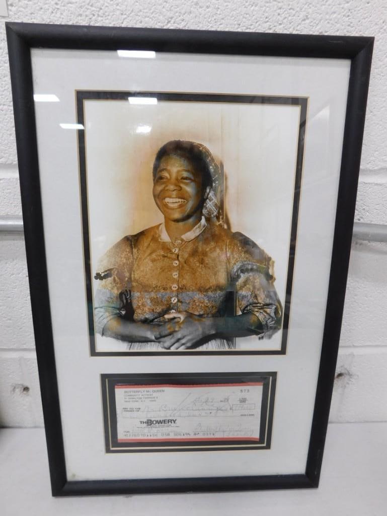 Gone With the Wind Star Butterfly McQueen Framed Photo Print with Signed Check No COA (1 of 6)
