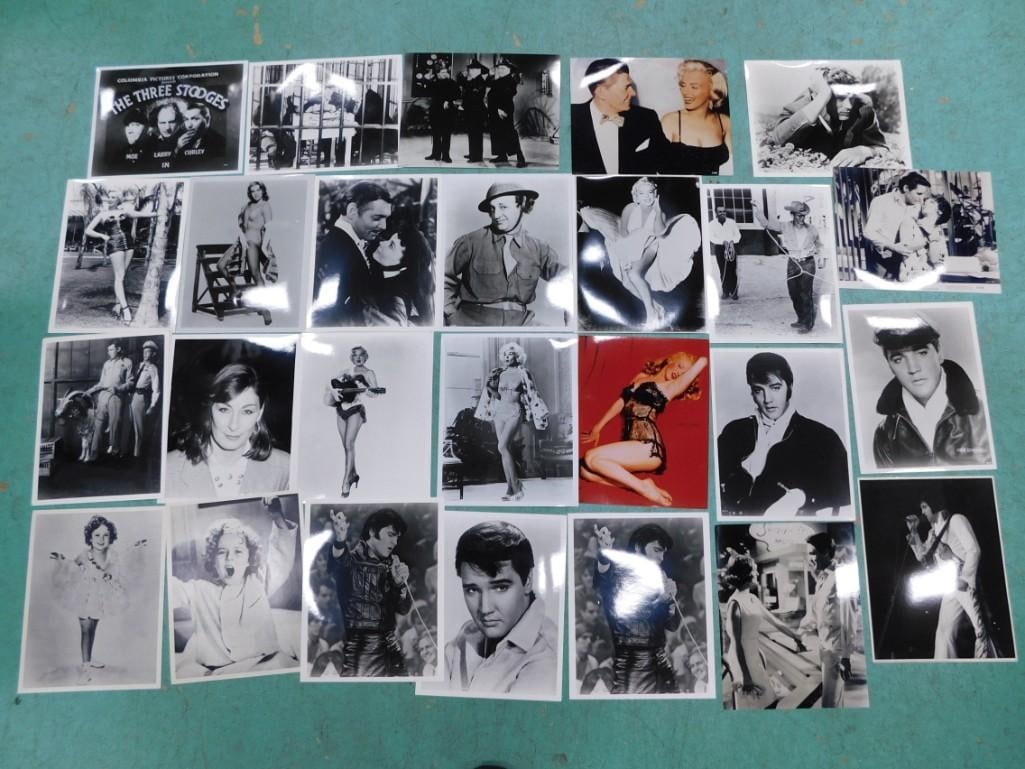 25+ 8" x 10" Glossy Photos incl Three Stooges, Marilyn Monroe, Elvis Presley, (1 of 4)